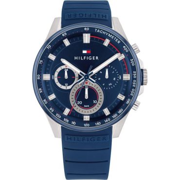 Gents Tommy Hilfiger Stainless Steel Blue Silicone Watch Offering Discounts