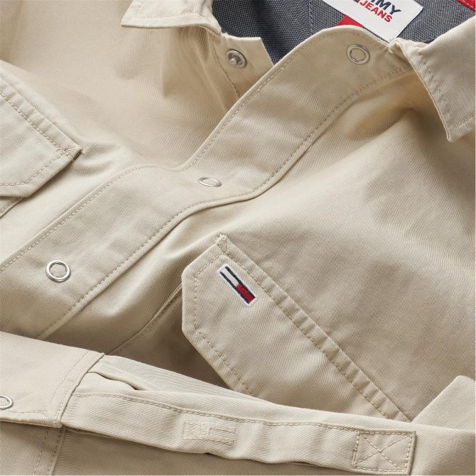 Soft Solid Cotton Over shirt Tommy Jeans Affordable Price - Image 3