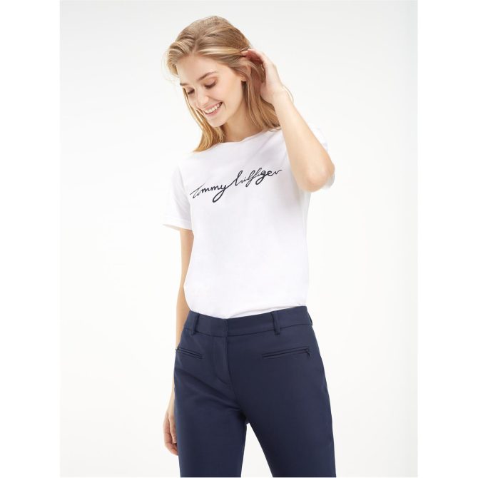 Tommy Heritage Graphic Tee Womens Tommy Hilfiger Free Delivery - Image 5