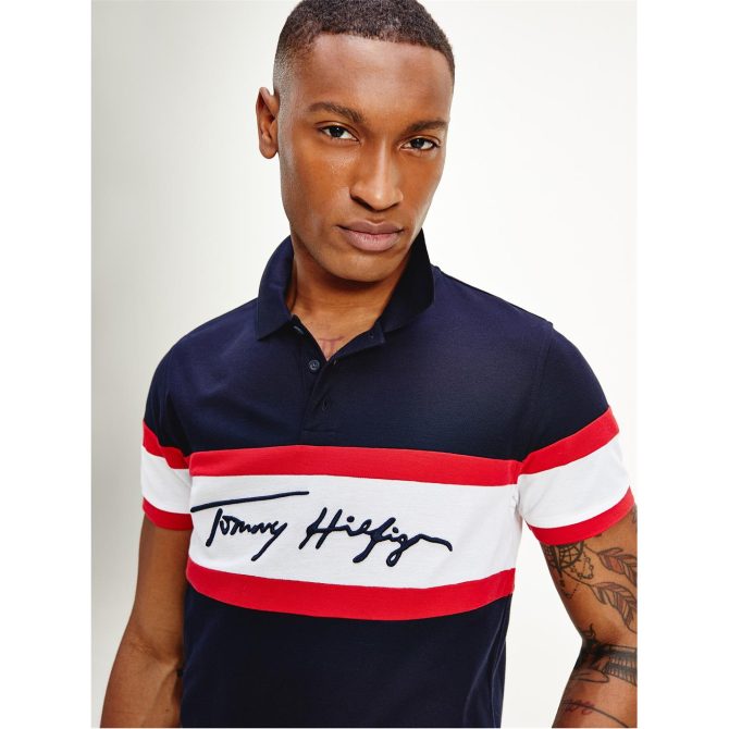 1985 Signature Colour Block Polo Shirt Tommy Hilfiger Less Expensive - Image 4
