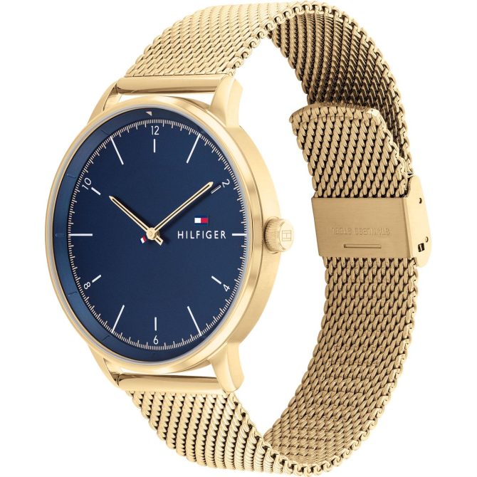 Gents Tommy Hilfiger Gold Mesh Watch Wholesale - Image 2