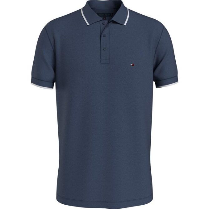 Tommy Hilfiger Back to Basics Tipped Polo Mens Shirt Trend Model