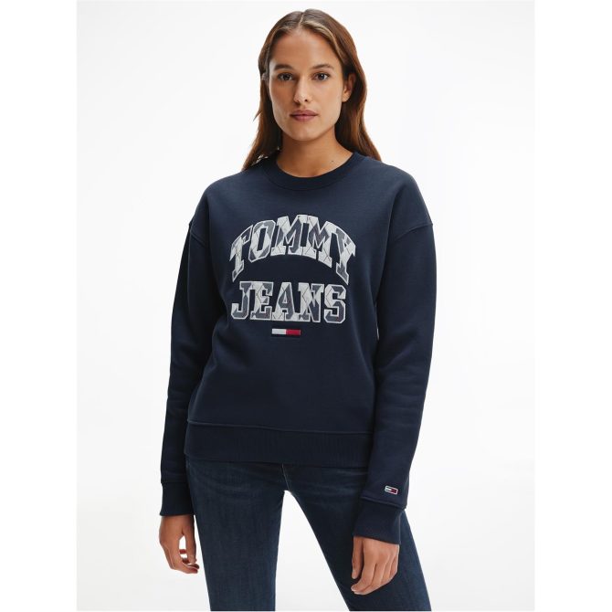 College Argyle Crew Sweatshirt Tommy Jeans On Sale - Image 3